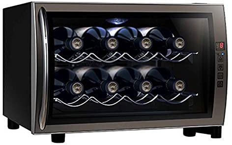 SmPinnaA Weinkühler, Weinschrank Mit Konstanter Temperatur, Minibar-Schrank Für Zuhause, Für Cola, Bier Und Wasser, Kleiner Getränkespender, Perfekt Für Die Hausbar Im Büro, Fasst: 8 Flaschen