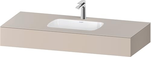 Duravit Qatego Einbauwaschtisch mit Konsole, 1200x550x170mm, QA4692091910000, Farbe: Taupe Matt