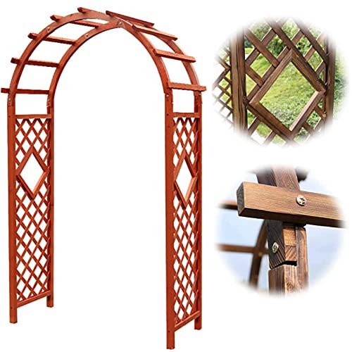 HYUFEIAO Arches de Jardin en Bois, Arche à rosiers en Bois, pergola en Treillis pour Plantes grimpantes, Arche d'escalade en Treillis résistant aux intempéries, tonnelle de Jardin, décorati