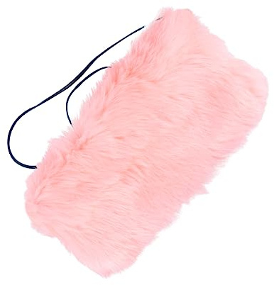 Damen Handwärmer aus Kunstpelz Rosa für Winter und Partys | Kuscheliges Faux, als Kissen Nutzbar, für Hochzeiten und Feier, Kompakt für Unterwegs