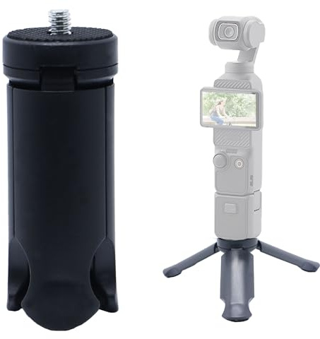 PCTC Mini Tripod for DJI Osmo Pocket 3, Desktop Tabletop Stand Compact Tripod for Go Pro Hero13 /12/11/10/9/OSMO Mobile2/Insta360 ONE X3/FeiyuTech/ZHIYUN Tabletop Stand Grip Accessories