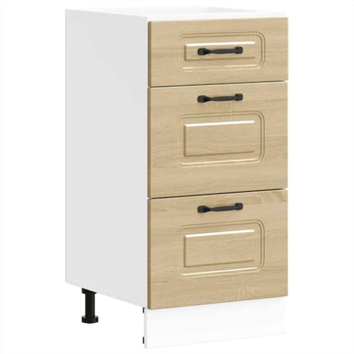 vidaXL Base da Cucina Kalmar Rovere Sonoma in Legno Multistrato, Mobile Base lavello, Mobile Base lavello Cucina, Mobile Base Cucina per lavello