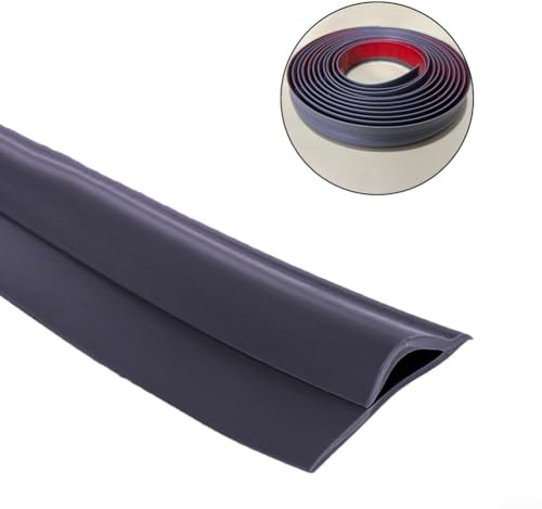 3 Meters Adhesive Carpet Edge Strip for Doorways and Hallways, Waterproof TPE Safety Solution to Prevent Trips and Falls (Dark gray)
