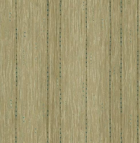 KT·EXCLUSIVE WALL FASHION Papiertapeten | Streifentapeten | 10,05x0,52 m | Melody (Beige-Gold-Türkis)