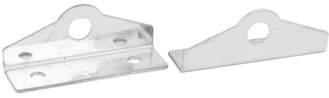 TA-VIGOR Lot de 2 cadenas à œillets en acier inoxydable à 90 degrés avec trou de verrouillage de 7 mm pour portail, abri de jardin, armoire, boîte à outils