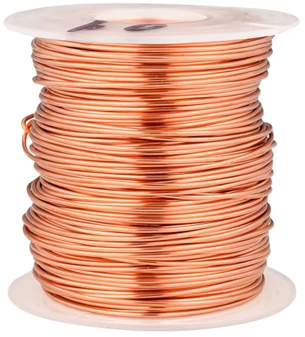 99.9% Soft Bare Copper Wire,18 Gauge/1.0mm Diameter,200 FT/60m Long | Pure Copper Wires Wire for Crafts,Electroculture, Gardening, Jewelry Making, Plants, Science Projects, Bonsai