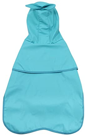 Hunderegenmäntel wasserdicht, Hunderegenmantel, wasserdicht, mit Kapuze und integriertem Geschirr, Blau, mehrere Größen(XL)