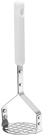 Creative Stainless Steel Potato Masher, Stainless Steel Potato Masher Ricer with Broad and Ergonomic – Fine-Grid Mashing Plate for Smooth Mashed Potatoes, Vegetables and Fruits Stylish