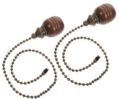 Operitacx 2pcs Vintage Fan Light Pull Chains Decorative Hanging Lamp Pendants for Ceiling Fans Home Chandelier Pendant Lighting Accessories Easy to Install