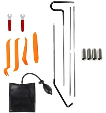 NADCFN Stoßdämpfer Werkzeug PWS Auto-Werkzeugsatz, Türöffner, Greifer, Lockout, Dietrich-Set, große Reichweite, Hakenschlüssel, verloren im LKW, Air Wedge Bag Spreiz Einsatz Set(Set 3-15Pcs)