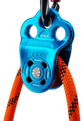 Dayysiuy Climbing Pulley | 30KN Heavy-Duty System Ascender - Rope Rescue Equipment | for Rescue Rappelling Slackline Tree Backyard Rigging