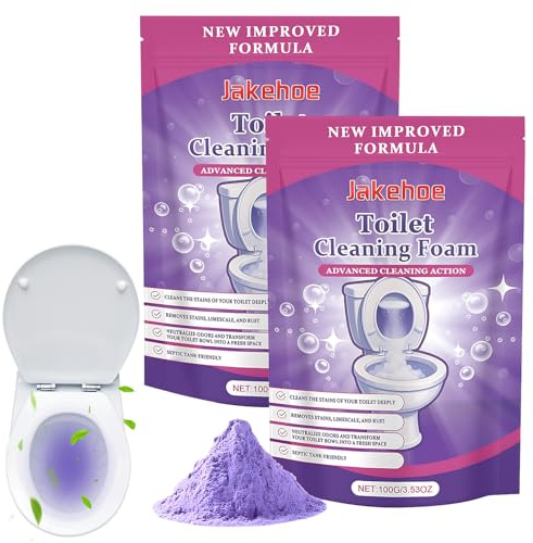 2Pcs Toilet Cleaning Foam Toilet Cleaning Powder WC Reiniger Schaum 100g | Hochwirksame Reinigung,Entfernt Gerüche,Ohne Aufwand,für Strahlend Saubere Toilette