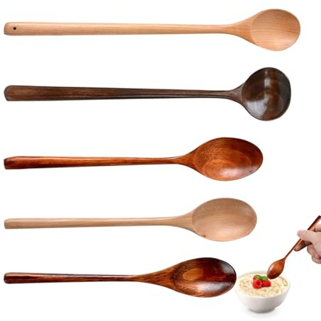 Cuchara De Cucharón De Madera - Cucharón De Sopa De Madera | Antiarañazos Para Cucharada Antiadherente, Cucharones De Miel, Gadget De Cocina Para Cocinar, Mezcla De Salsa, Servicio De Preparación De