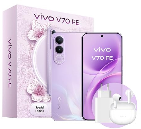 vivo V70 FE 5G 8+256GB Cámara 200MP OIS Pantalla 1,5K 7000mAh IP68 IP69