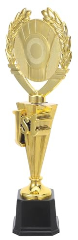 SUPVOX Trofei Premio d Oro in Plastica con Design Spiga di Grano Coppa Leggera per Cerimonie Sportive e Premiazioni Scolastiche Adatti Feste e Competizioni per Adulti