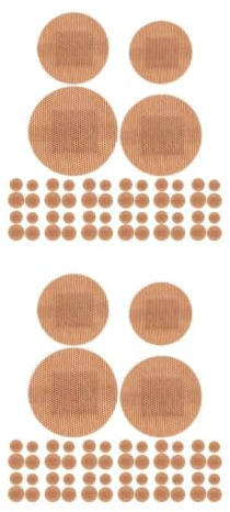 Tofficu 160pcs Breathable Adhesive Round Patches Small Large for Fingertips and Joints Brown Skin-Colored First Aid Plasters Kit for Cuts and Grazes