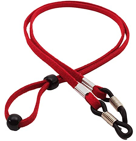 GERNEO® - DAS ORIGINAL - Premium Brillenband in hochwertiger Wildlederoptik - rot - für Lesebrille & Sonnenbrille