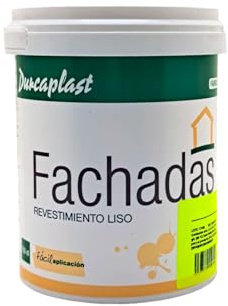 DURCAPLAST pintura fachadas en colores y aspecto mate. De alta cobertura, extraordinaria resistencia al roce y a la intemperie(750ml, ARENA 17)