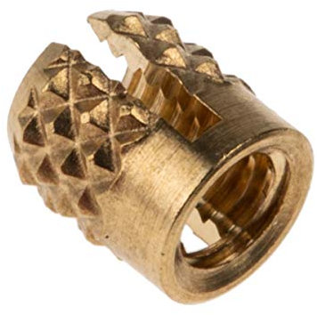 RS PRO Gewindeeinsatz Messing, M3 x 4.78mm, Bef.Loch-Ø 4mm, 4.22mm, Packung a 100 Stück