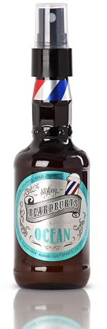 Beardburys Sea Salt Spray Ocean - Spray de Agua Marina para el Cabello, Aumenta el Volumen sin Apelmazar, Fijación y Nutrición, Acabado Mate y Efecto Natural (100 ml)