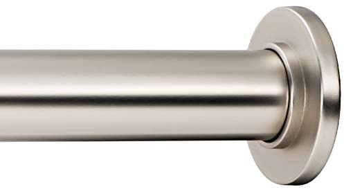Ivilon Tension Curtain Rod - Spring Tension Rod for Small Windows or Shower, 16 to 24 Inch. Satin Nickel