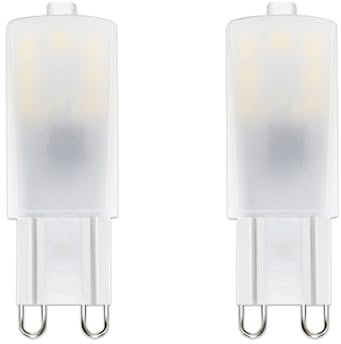 Noobibaba G9 LED Birne, 2,5W 230V Glühbirne, 15W 25W Halogenlampen Ersatz, 250lm Nicht-Dimmbar, 2 Stück (Kaltweiß 6000K)