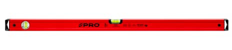 PRO600 Wasserwaage 100 cm mit Ergonomischen Profil - ERS+ (Easy Reading System) Präzise Wasserwaage mit Anti Shock Absorber Endkappen - Farbe Rot