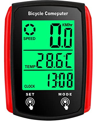 HpLive Fahrradcomputer, Verdrahtet Bluetooth-GPS-Fahrradcomputer mit IP67 wasserdicht, LCD-Tacho, Kilometerzähler, automatisches Radfahren, Echtzeit-Geschwindigkeits-Track, Englisch