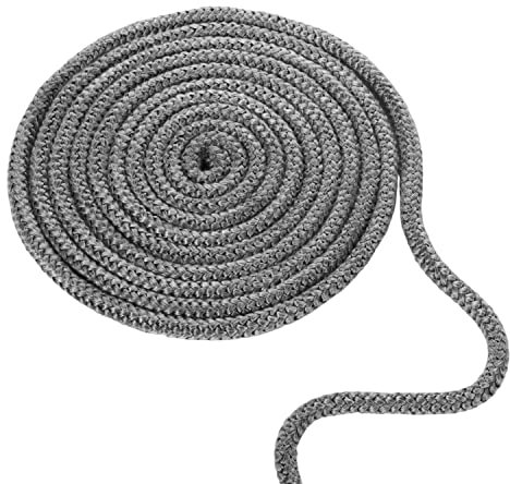 Savita Joint Tressé pour Insert et Poêle, 10mm x 4m Imprégnée de Graphite Joint d'Étanchéité en Fibre de Verre Corde de Joint de Cheminée Remplacement pour Cheminées Poêles à Bois
