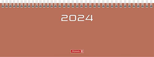 BRUNNEN Wochenkalender Modell 772 2024 2 Seiten = 1 Woche Blattgröße 29,7 x 10,5 cm coral