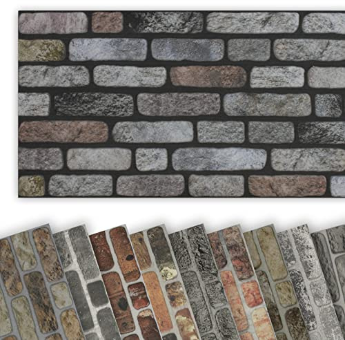 HEXIM Wandverkleidung in Steinoptik EPS Styropor Paneele - 1000x500 mm 3D Paneele Wärmedämmung (0,5m² WP1012) Wand Deko Klinker Klassisch Akustik