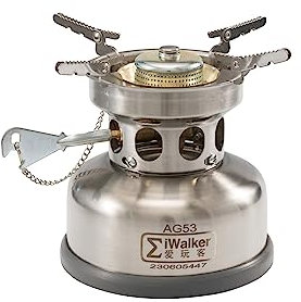IWALKER AG53 Réchaud à alcool/essence à double combustible pour camping, randonnée, pique-nique, urgence