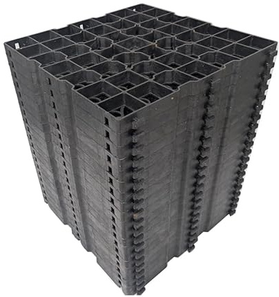 Geozelle Kies Stabilisator für Einfahrten, Garagen, Dekoration für den Außenbereich, 100 % Polypropylen (Baldachine 50 x 50 cm - 10 m2)