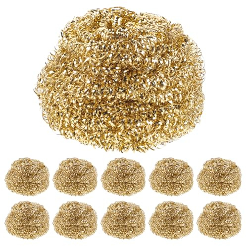 Soldering Tip Cleaner：10PCS Solder Brass Wire Ball Cleaning Sponge Brass Tip Cleaner Kit - Prevent Oxidizing for Cleaning Solder Irons and Tips