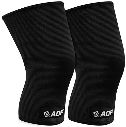 AQF Kniebandage Männer/Damen - Ein, Zwei & Dreilagige Kniestützen für Gewichtheben, Kniebeugen -Hohe Kompression Atmungsaktiv Knieschützer für Laufen,Joggen,Wandern,Volleyball (Dreifachlagig, L)