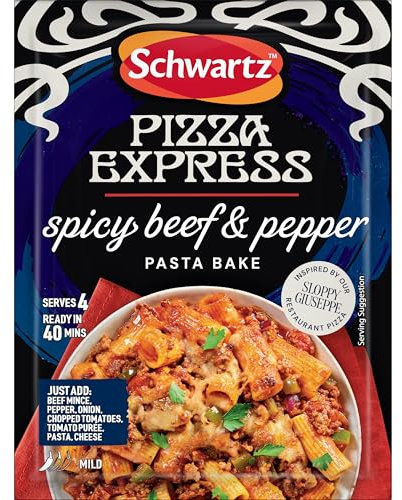 Schwartz x Pizza Express Spicy Beef and Pepper Pasta Bake Recipe Mix, 30g