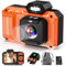 Fotocamera digitale 4K, HD 48 MP, zoom 18x, anti vibrazione, messa a fuoco automatica, fotocamera per bambini con scheda 32G, punta e scatta, compatta e portatile per bambini, adolescenti