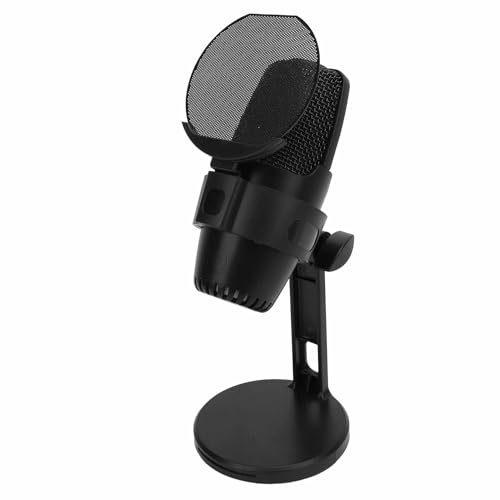 Jectse Microphone de Jeu, Microphone de Jeu à Condensateur USB PC, éclairage D'ambiance Dynamique, Micro à Condensateur avec Fonction de Sourdine Rapide, Amortisseur, Gain Rotatif, pour