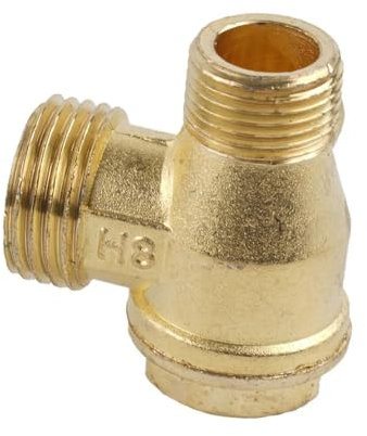 Air Compressor 400mm Exhaust Tube With 3-Port Zinc Alloy Check Valve Hex Nut Air Compressor Copper Exhaust Tube Replacement