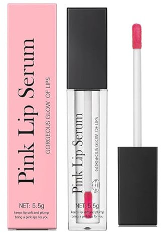 LIFECOSM Pink Lip Serum Plumper,Color Changing Lip Gloss,Pink Lip Serum Plump Gorgeous Glow of Lips,Pink Lip Serum Booster,Glow Color Changing Lip Oil,Hydrating Lip Stain for Women.