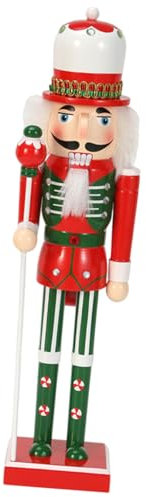 Serie de caramelos Decoración navideña de 50 cm de madera Cascanueces Serie de caramelos Adornos para Árbol de Navidad y Decoración del Hogar