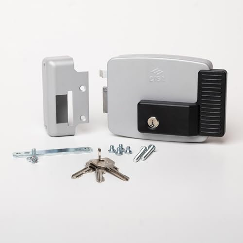 CISA - Serratura Elettrica da Applicare 111921604N7 - Elettroserratura CISA con Chiave Interna - Serratura Cancello Esterno Entrata 60 Regolabile - Mano Sinistra - Apertura Esterna