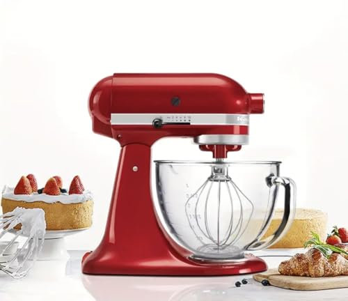Welikekitchen Bol en verre de 4,7 l 5KSM5GB pour robot de cuisine KitchenAid