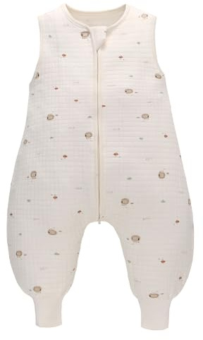 Baby Schlafsack mit Füßen 1.0 TOG Schlafsack 100% Baumwolle Ganzjahres Schlafsack Babyschlafsack mit Beinen
