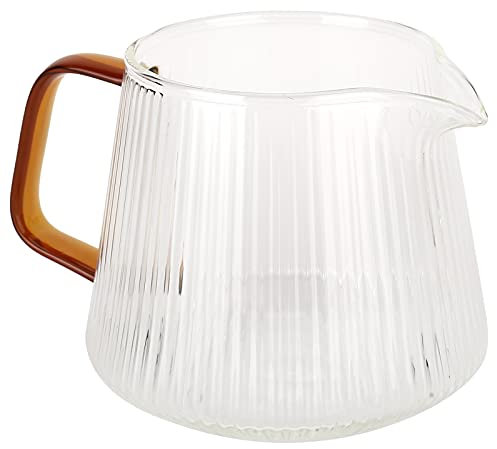 Baxnore Taza de café alto taza de té engrosado transparente de borosilicato con mango para cafeterías (500 ml)