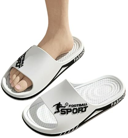 YIMAISZQ Ciabatte Uomo Pantofole da Estate PVC Morbide Sport All'aperto Spessore Antiscivolo Fresche Spiaggia Bagno Sandali Casa-bianco-42-43