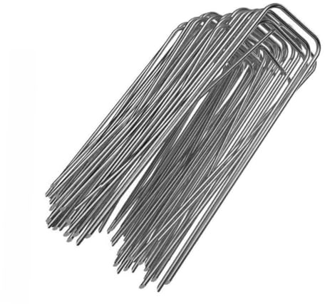 SOIMISS 50 Pièces Clou U pour Piquet de Jardin Clou à Chaud Outil de Fixation pour Gazon Tissu