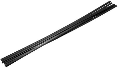 QUARKZMAN 5 Pcs Bacchette Di Saldatura Plastica Nere 9.5mm x 500mm HDPE Nastro Piatto Di Saldatura Plastica Per Riparare Serbatoi D'acqua Pallet Carrelli Elevatori Bidoni (0.4inch x 20inch)