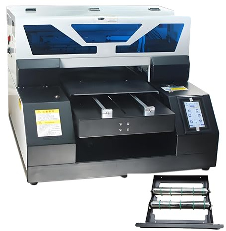 PEIXU A3 UV-Flachbettdrucker mit R1390 Druckkopf, 2880 x 1440 DPI Hochauflösung, Multifunktionsdrucker für Flaschen DTG Druck, geeignet für Handyhülle Leder Acryl