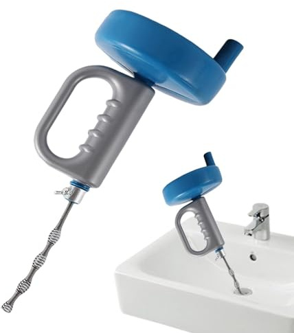 Taladro de serpiente, émbolo de depilación – Serpiente de barrena | para baño, cocina, fregadero, ducha, bañera, tubería obstruida, hogar, limpieza potente